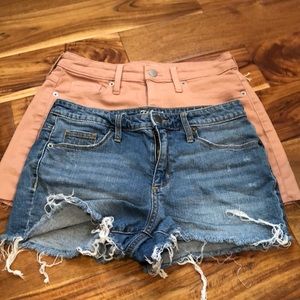 2 pair Universal Thread cutoff shorts size 6